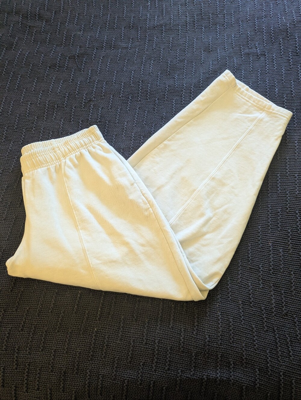 Zara White Barrel Sweatpants Sz L